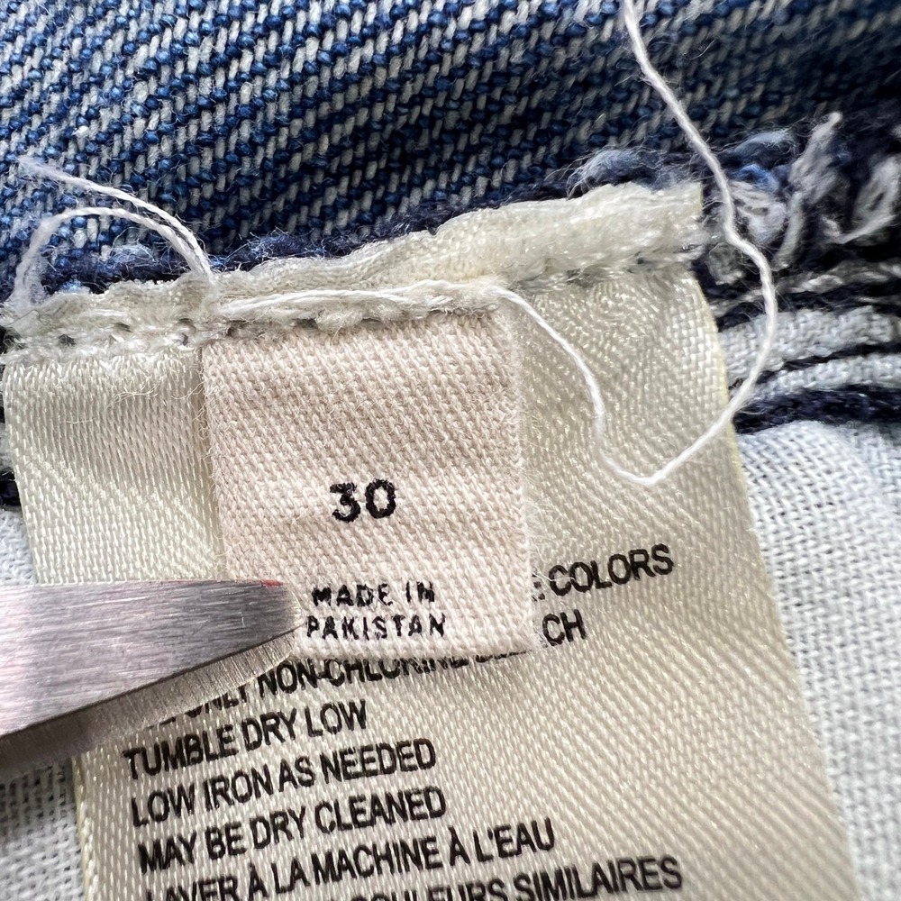 Pilcro Wide Leg Crop Jeans in Medium Blue - Picture 6 of 10